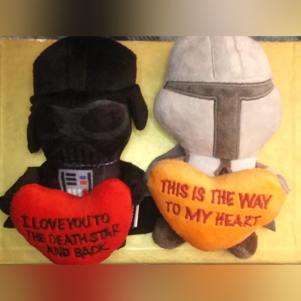 Mandalorian Darth Vader Squeaky Dog Toys Star Wars NWOT Unused